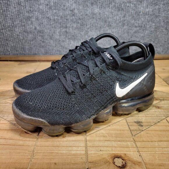 Nike Air Vapormax Flyknit 2 942842-001 Mens Size 8.5 Black Running‎ Shoes Mesh - Picture 2 of 11